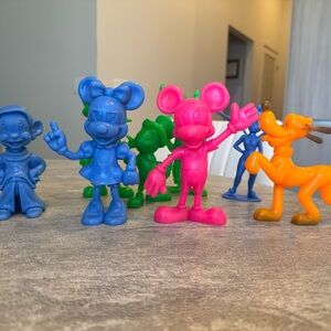 Vintage 1970s Louis Marx Disney Mickey & Minnie Mouse Pluto Pinocchio +more